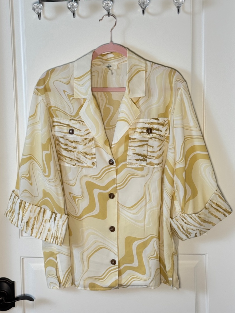 MUSTARD ANIMAL PRINT AND ABSTRACT COORD TWO PIECE SET SIZE LARGE - NWT - Picture 13 of 17
